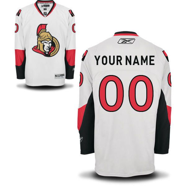 Reebok Ottawa Senators Men Premier Away Custom NHL Jersey - White